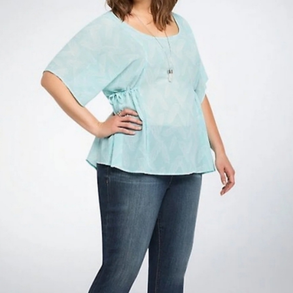 Torrid Feather Side Tie Top